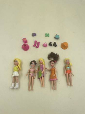 Lot de 5 figurines Polly Pocket + accessoires Mattel