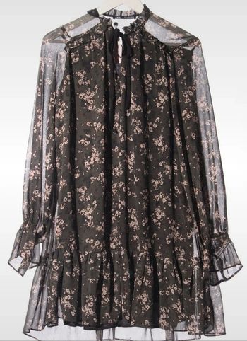 Robe en voile doublée taille S Zara