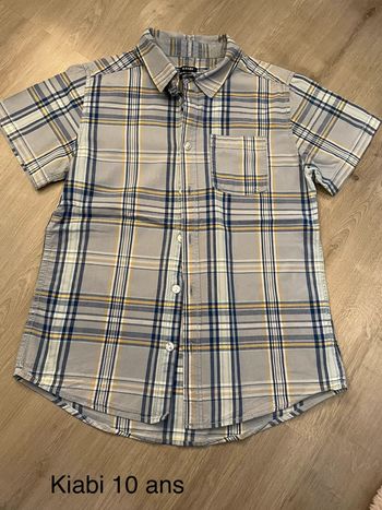 Chemise garçon courtes manches