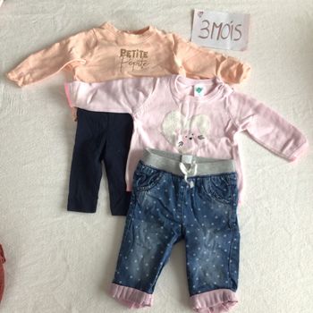 2 ensembles 3 mois fille hiver
