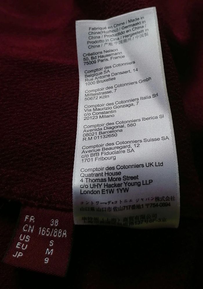 Robe rouge bordeaux unie Taille 38 Comptoir des cotonniers - photo numéro 13