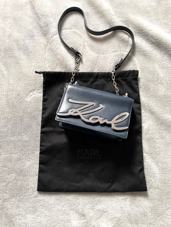 Sac bandoulière Karl Lagerfeld marine + dustbag - Authentique
