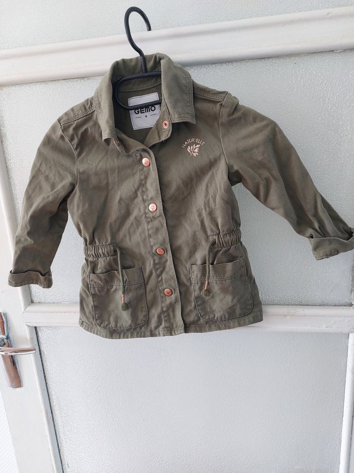 Veste jean fille kaki