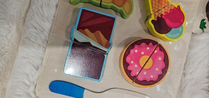 Lot de 3 plateaux repas jouets bois Neufs - photo numéro 5