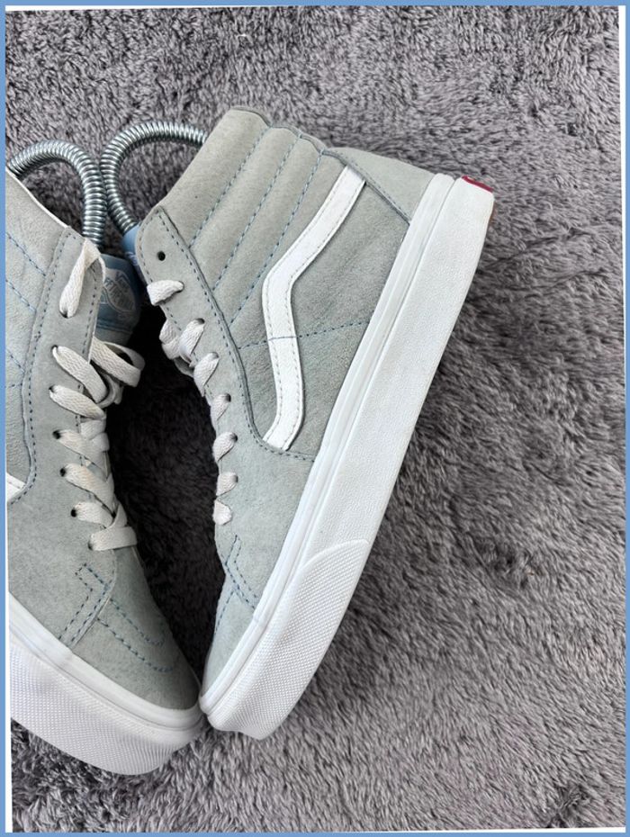 Vans Sk8-Hi Daim Vert Clair Femme – Pointure 36,5 - photo numéro 7