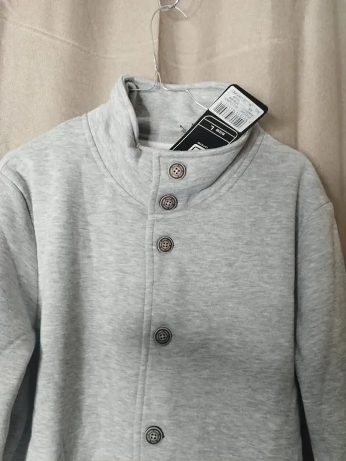 Sweat boutonné ombre - photo numéro 5