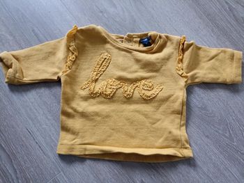 Pull "Love" bébé fille 3 mois