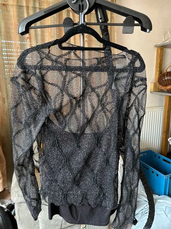 Haut manches longues noir pailleté Salsa