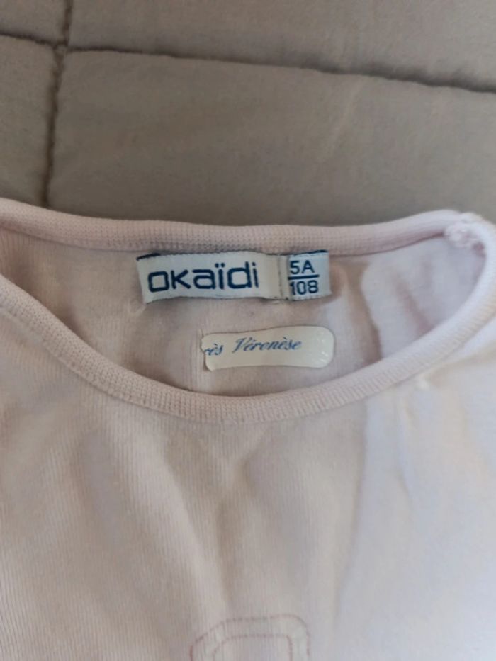 T-shirt rose Okaïdi taille 5 ans - photo numéro 3