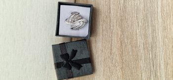 Bague Argentée Rhodium Plaqué Zirconiums