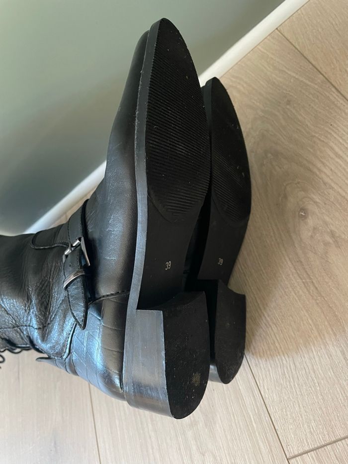 Bottes cuir à lacets - photo numéro 7