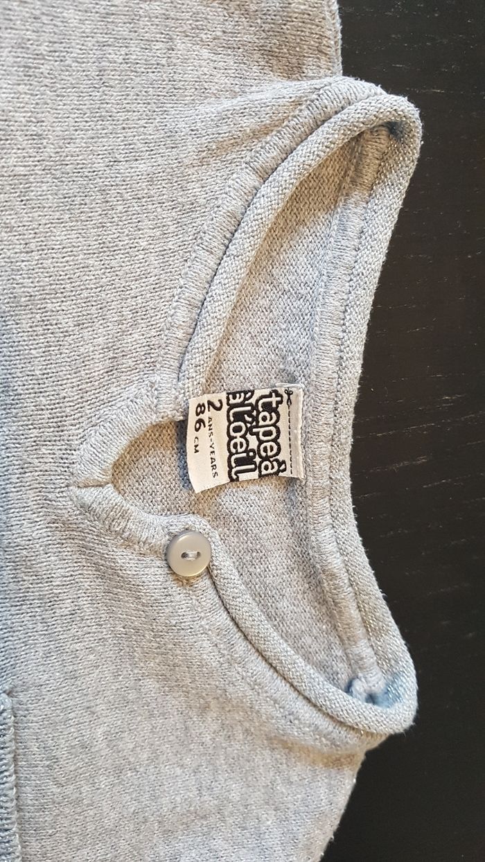 Pull gris fille 18 mois - photo numéro 3