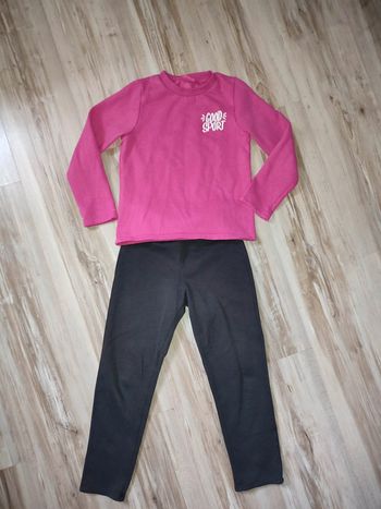 Survêtement ( Pantalon & sweat ) de sport 8 ans Decathlon gris et rose #Fille8ans