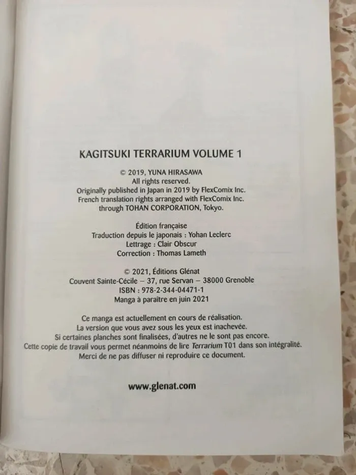 Manga terrarium tome 1 edition provisoire - photo numéro 7