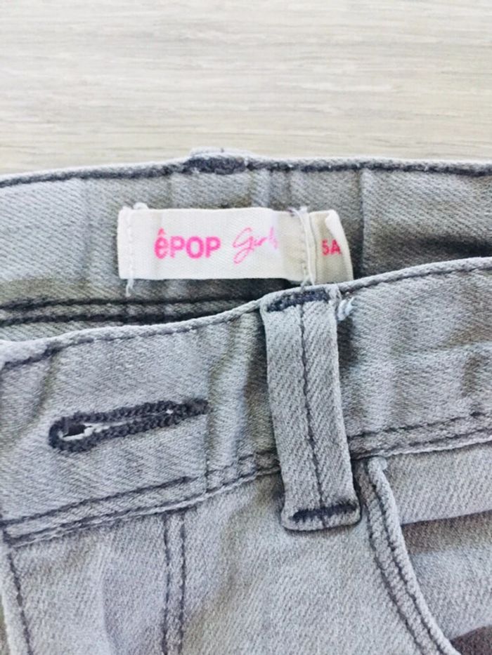 Jeans fille gris 5 ans pantalon - photo numéro 8