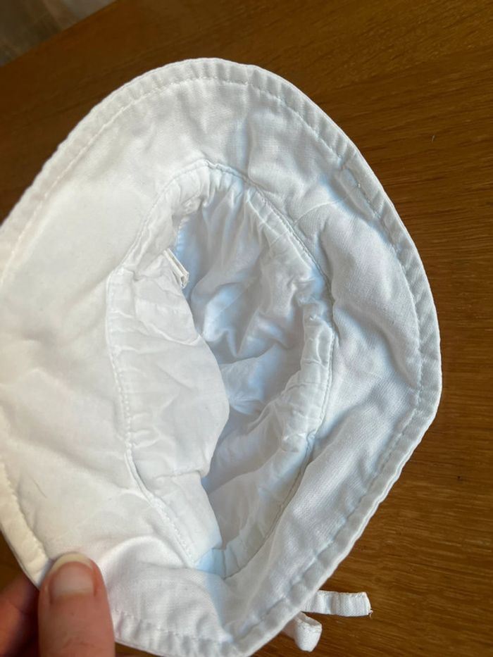 Chapeau bébé fille Jacadi blanc 43 cm - photo numéro 3