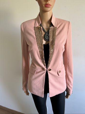 Blazer rose avec chaînettes dorées Glamorous taille M TBE
