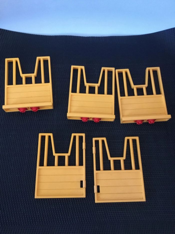 Playmobil lot portes murs oranges box centre équestre 4190 chevaux équitation - photo numéro 5