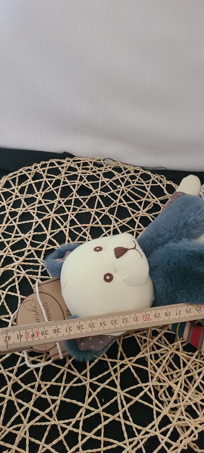 Doudou peluche ours adam bukowski. Grand modèle 38cm - photo numéro 2