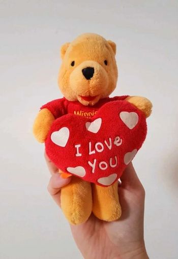 Peluche winnie cœur  I  love you