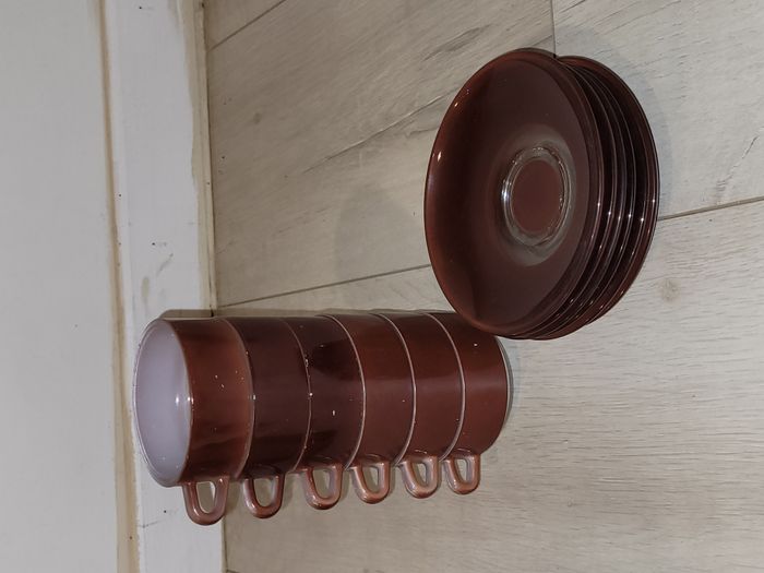 6 tasses et sousoupes Duralex couleur - vintage - photo numéro 10