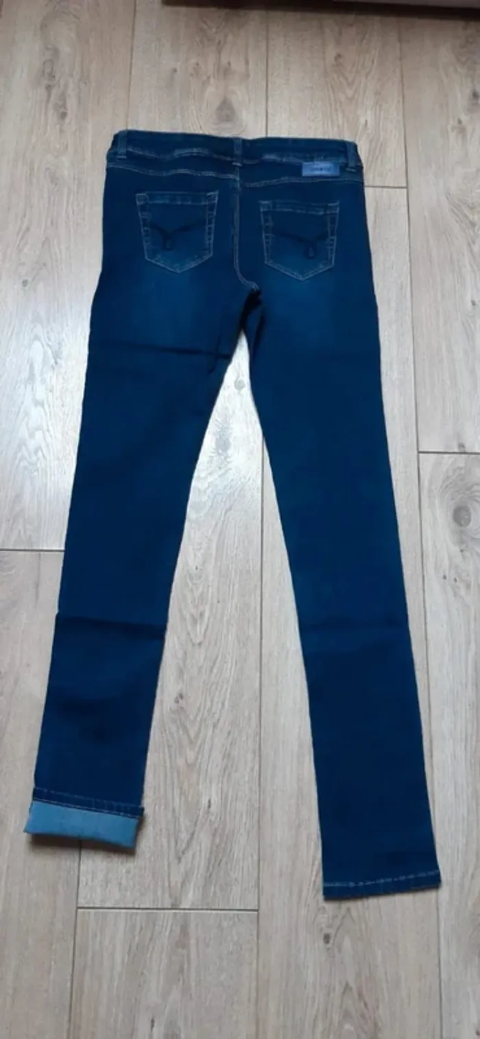 Pantalon jeans skinny okaidi bleu 12 ans neuf jamais porté - photo numéro 3