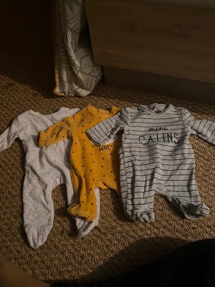 Lot 3 pyjama naissance