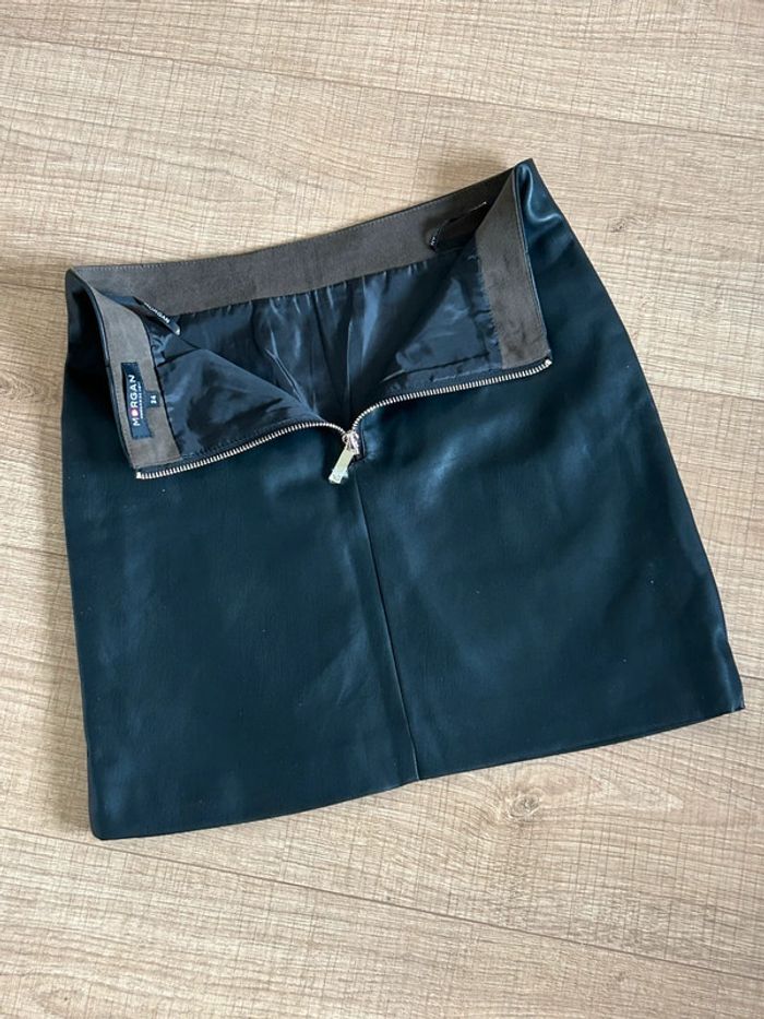 Jupe avec simili cuir Morgan taille 34 jamais portée - photo numéro 13