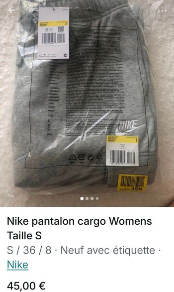 Nike pantalon cargo Womens Taille S