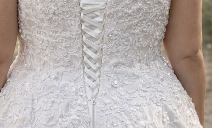 Robe de mariée bohème blanche – Neuve – Bustier – XXXXL (44/48) – Laçage + zip 🤍 - photo numéro 4