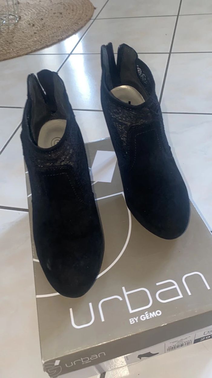 Bottines à talons en dentelle, taille 36 gémo - photo numéro 3