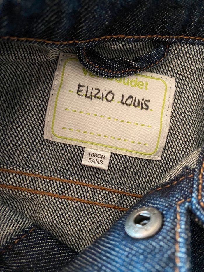 Veste en jean’s Vertbaudet taille 5 ans/108 cm - photo numéro 2