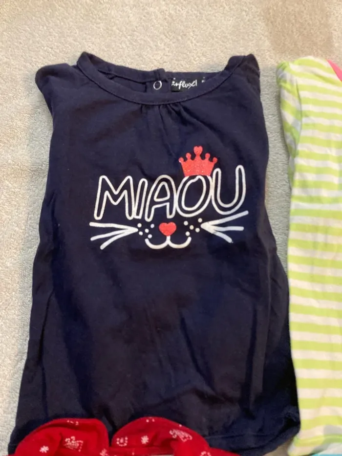 Lot tee-shirts ml 9 mois - photo numéro 2