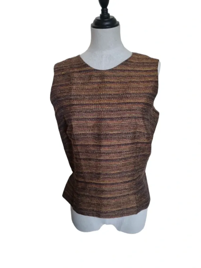 Haut Sassia sans manches – Chic & texturé