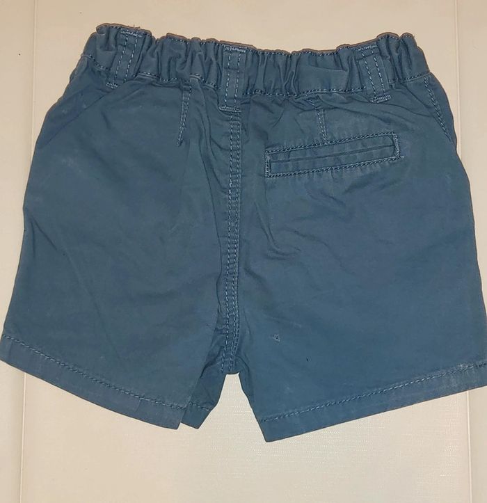 Short toile bleu - photo numéro 2