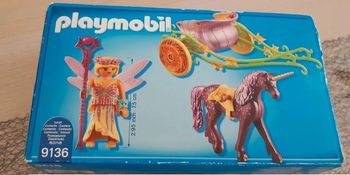 Playmobil fée avec carrosse et licorne 9136 état neuf
