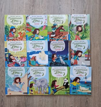Lot de 12 livres cp les animaux de lou
