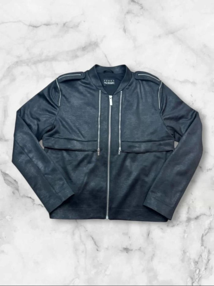 Veste noire The Kooples Sport effet cuir zippée homme taille L