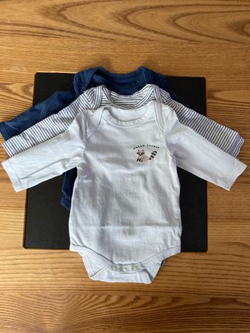 Lot de 3 bodies en coton