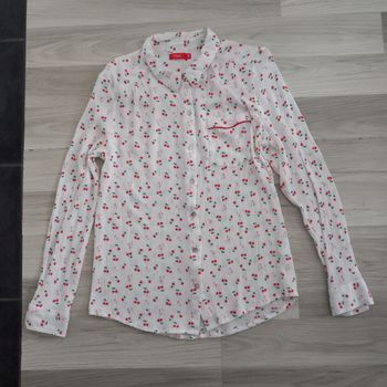 Chemise femme à manches longues avec motifs Tissaia taille 40