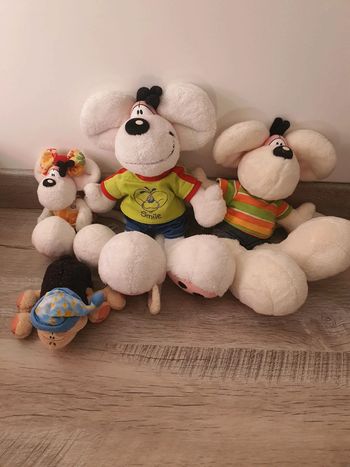 Lot de 4 peluches diddl diddlina et wollywell