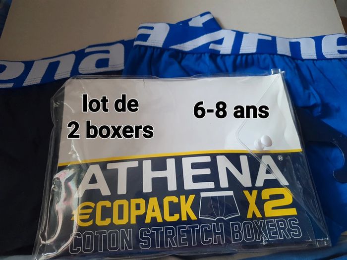 Lot n*2 lot 2 boxers athena 6-8 ans
