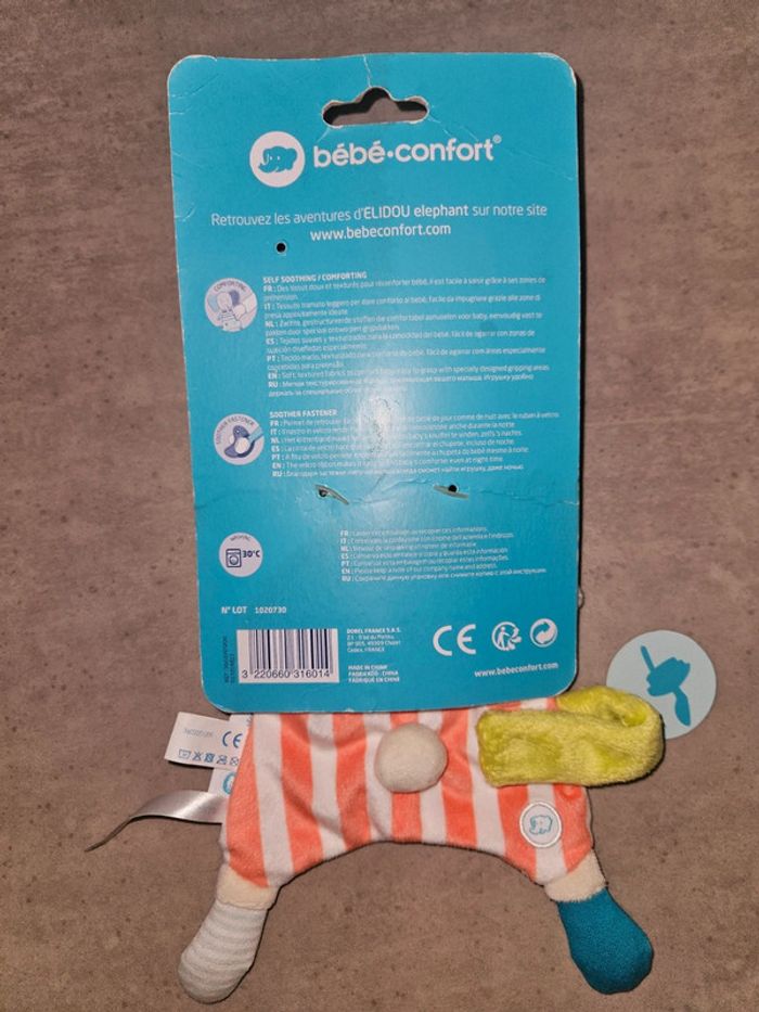 Doudou Bébé Confort Ellou l’éléphant – neuf avec emballage - photo numéro 2