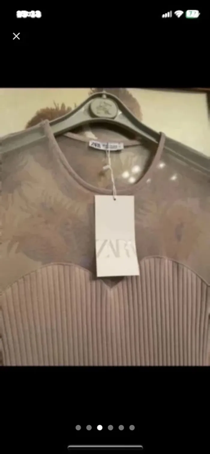 Robe neuve Zara taille M couleur beige - photo numéro 2
