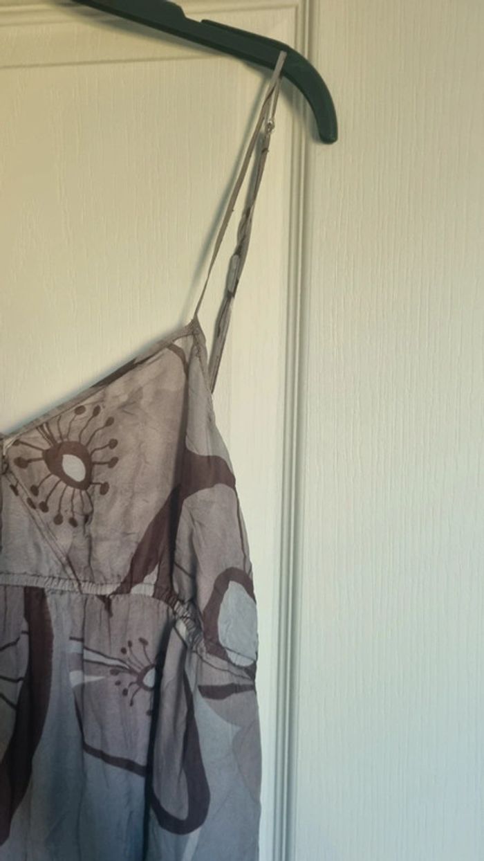 Robe été longue avec pochette rangement neuve à bretelles doublée 42 sympa p cet été - photo numéro 3