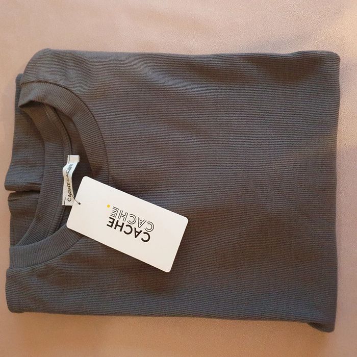 Tee-shirt Femme Couleur gris souris Taille XL Cache-cache - photo numéro 7