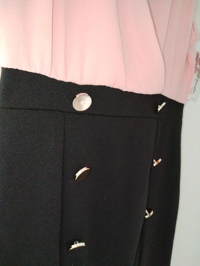 Robe de soirée femme rose et noir - photo numéro 3