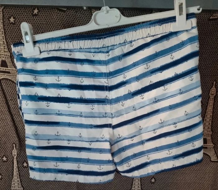 Short de plage rayé ancres marine 14ans - photo numéro 5