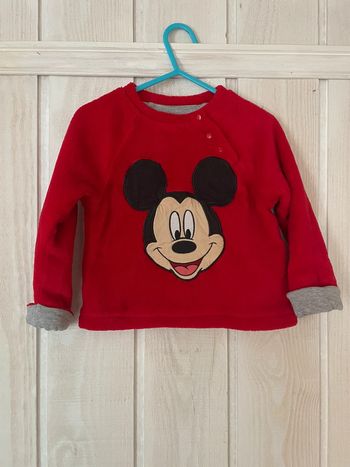 Sweat rouge pilou pilou Mickey - Disneyland Paris - 24mois