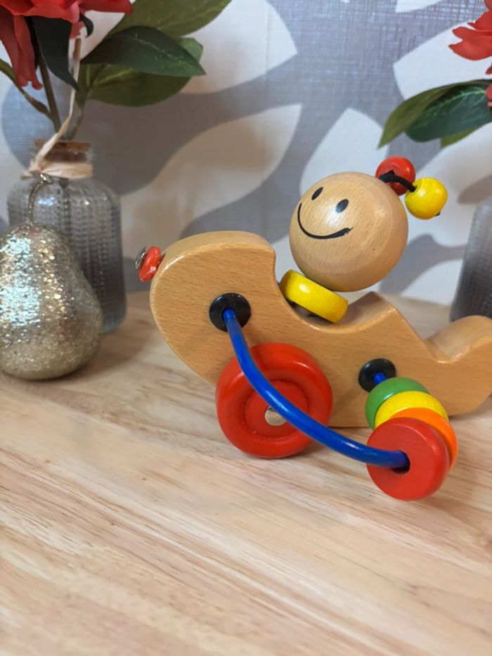 🌺Petit boulier avion en bois / jeu en bois premier âge🌺 - photo numéro 2
